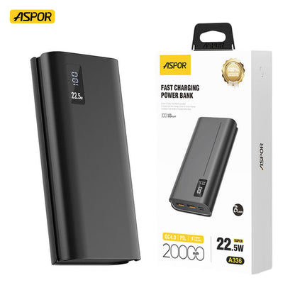 Aspor A336 Power Bank 20000mah 22.5w High Capacity With Led Display Fast Charging – view 4