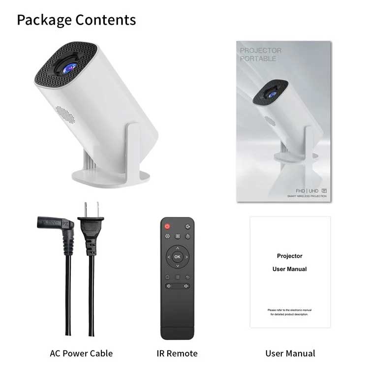 P30 1080p Mini 4K Android Portable Projector – view 4