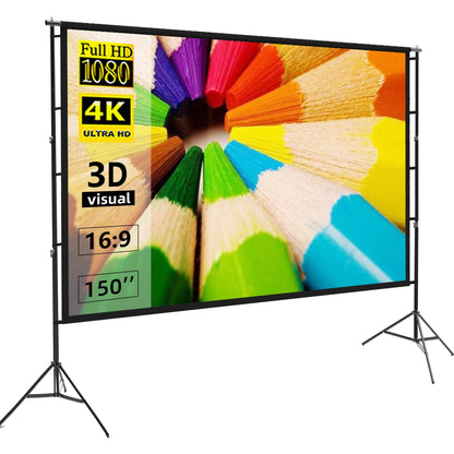 Projector Screen 150 Inch Tripod Portable Double Stand - Speed-X – view 4