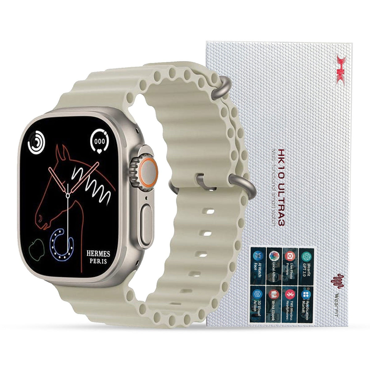 HK10 Ultra 3 2.02" AMOLED Smart Watch with G-Sensor & AI Features (Silver) – view 4