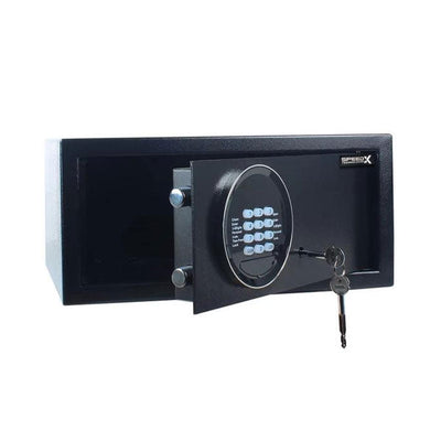 SpeedX SP-SF101 Heavy-Duty Steel Security Safe with Alarm System – Home & Office Locker (Black)