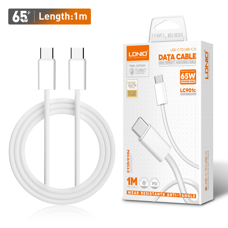 Ldnio LC901C 65W PD 3.2 Type-C To C Fast Charging Data Cable – view 4