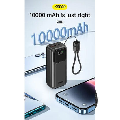 Aspor A353 Pd+qc 10000mah Mini Fast Charging Power Bank – view 4