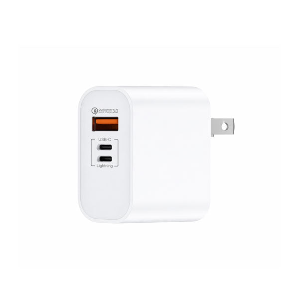 iPhone 16 Pro Max 50w Power Adapter With 3 Ports (USB-A, USB-C or Lightning)