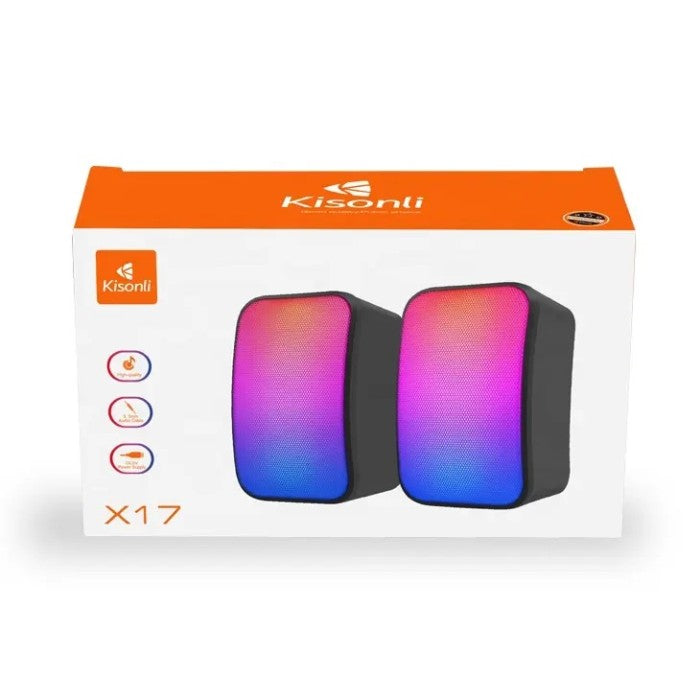 Kisonli X17 Speaker Gaming 2.0 RGB (Volume Control) – view 4