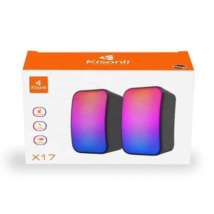 Kisonli X17 Speaker Gaming 2.0 RGB (Volume Control) – view 4