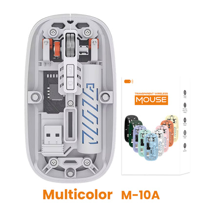 New Transparent M-10A Wireless & Bluetooth Dual-Mode Rechargeable Mouse