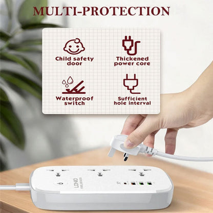 Ldnio SCW3451 2500W WiFi Smart Power Extension (3 Sockets, 1 USB-C + 3 USB-A) – view 4