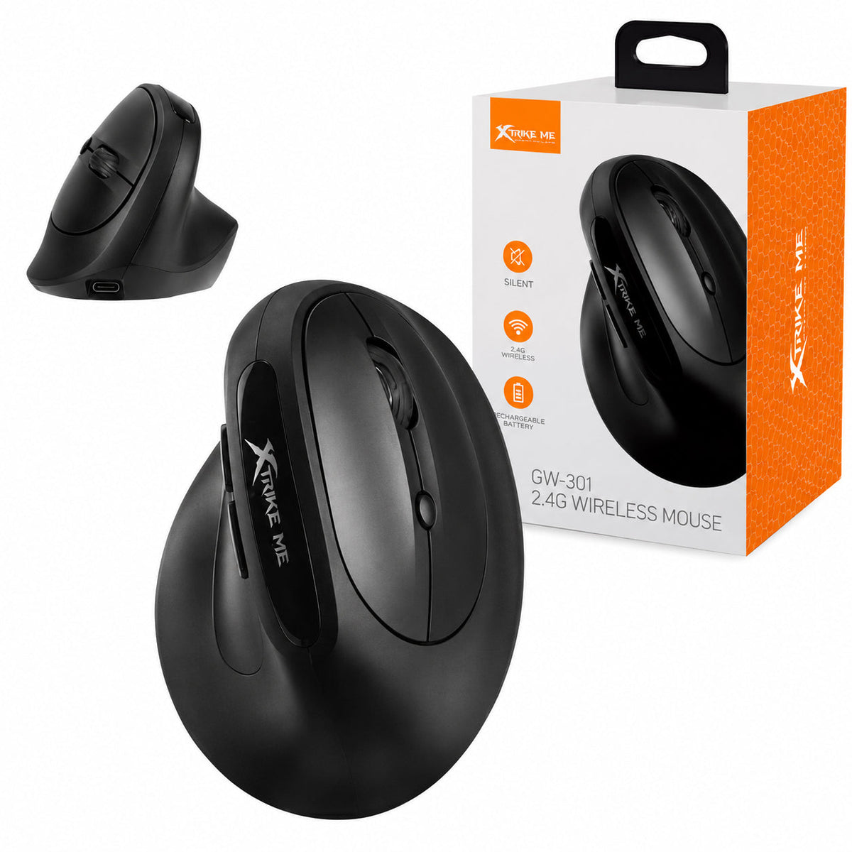 Xtrike Me Gw-301 2.4g Wireless Ergonomic Rechargeable Mouse – view 4