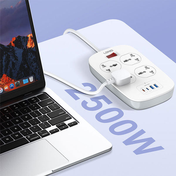 Ldnio SC4407C 2500W Power Extension (4 Sockets, 2 USB-A + 2 USB-C) – view 4