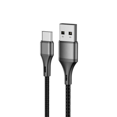 Aspor AC-18 USB To Type-C 3A Super Fast Charging Nylon Braided Cable 1m
