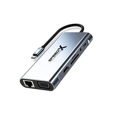 Speed-X SP-TC1101 11-in-1 Multi-Port Type-C 4K HDMI USB 3.0 Converter