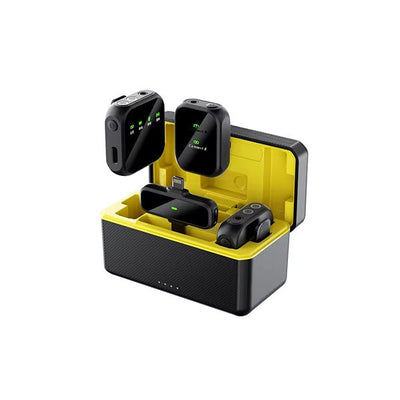 K50 Wireless Lavalier Dual Microphones with Display Screen (20m Range)