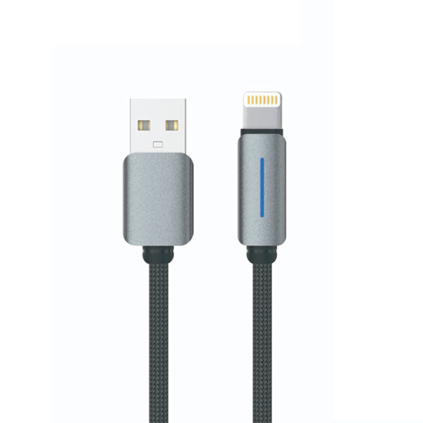 LogiLink USB To Lightning Nylon Fast Charging Data Cable 1m Grey (1 Year Warranty)