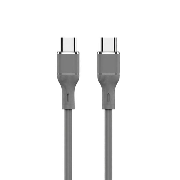 LogiLink Type-C To Type-C Silicone Fast Charging Data Cable 1m Grey (1 Year Warranty)