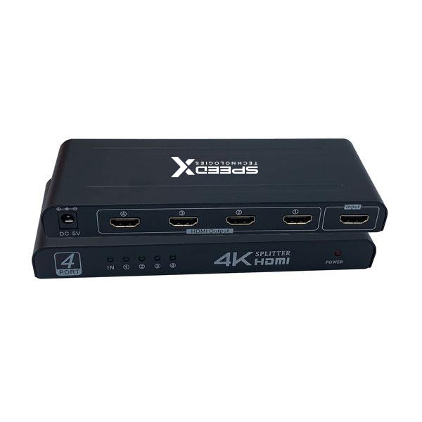 SpeedX FJ104 HDMI Splitter – 4 Port, 4K