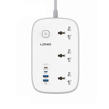 Ldnio SC6 45W GaN Fast Charging Power Extension (3 Sockets, 2 USB-A + 2 USB-C)