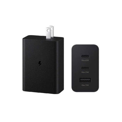 65w Samsung US Pin PD Power Adaptor Trio (USB-C x2 Ports, USB-A Port)