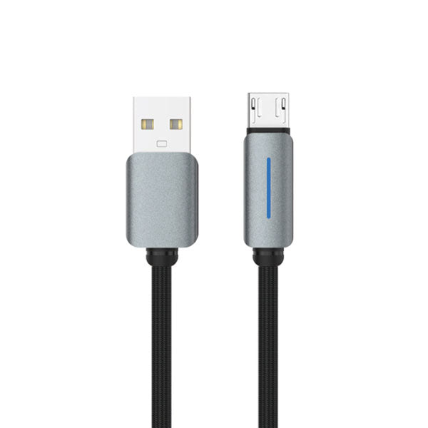 LogiLink USB To Micro Nylon Fast Charging Data Cable With Light 1m (1 Year Warranty)