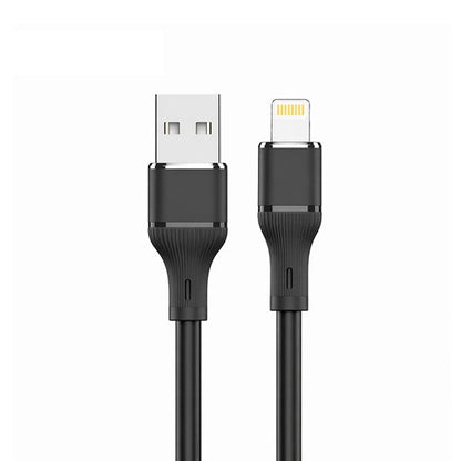 LogiLink USB To Lightning Silicone Fast Charging Data Cable 1m Black (1 Year Warranty)