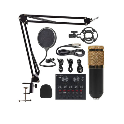V8 BM-800 Podcast Mic Set with Live Sound Card