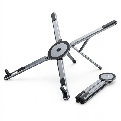 4-in-1 Magnetic Adjustable Ergonomic & Foldable Multi-Angle Laptop Mobile Stand