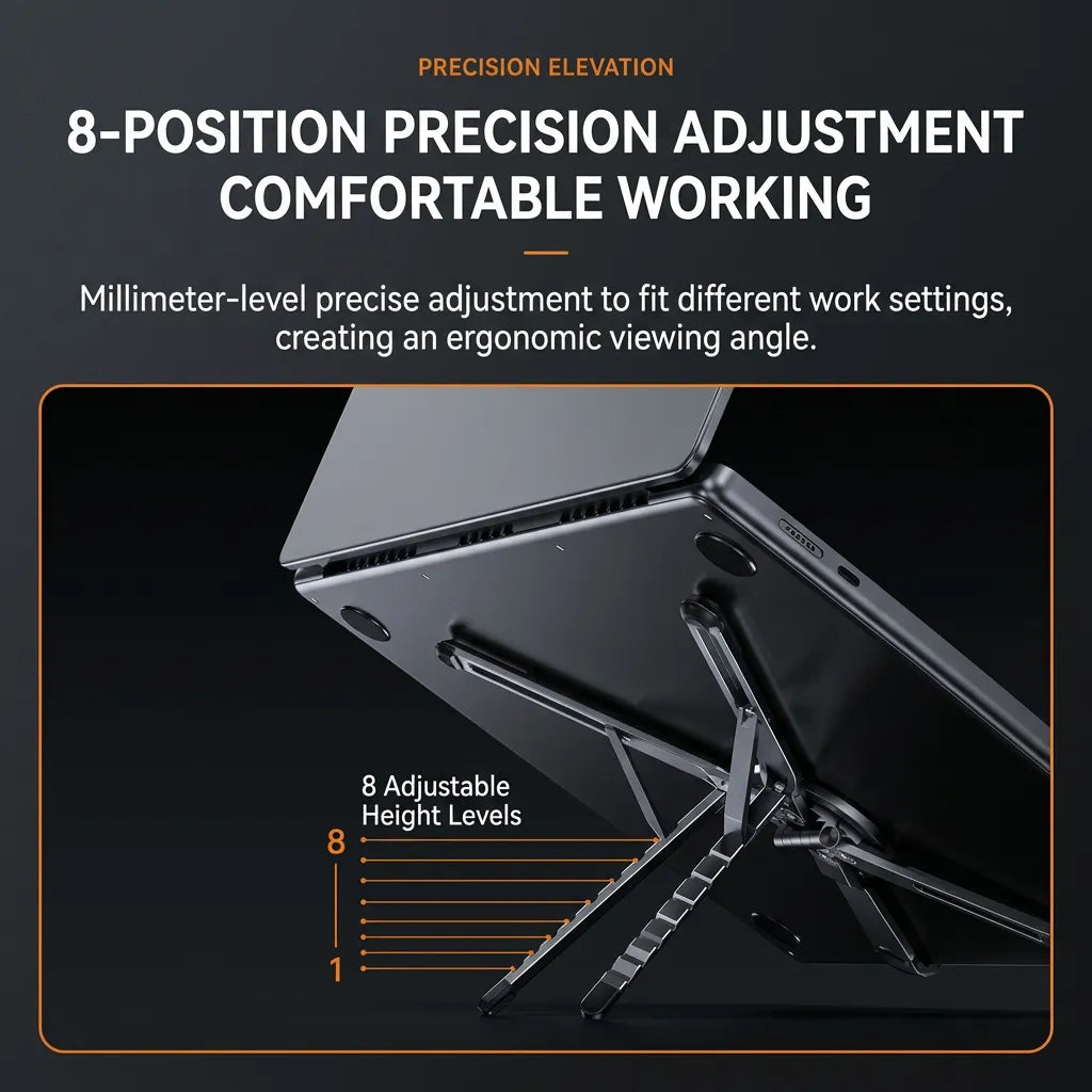 4-in-1 Magnetic Adjustable Ergonomic & Foldable Multi-Angle Laptop Mobile Stand