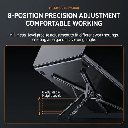 4-in-1 Magnetic Adjustable Ergonomic & Foldable Multi-Angle Laptop Mobile Stand