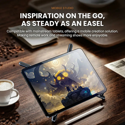 4-in-1 Magnetic Adjustable Ergonomic & Foldable Multi-Angle Laptop Mobile Stand