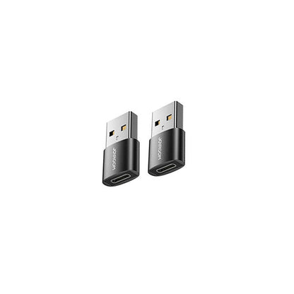 Joyroom S-h152 USB Male To Type-C Female Adapter 2pcs Black