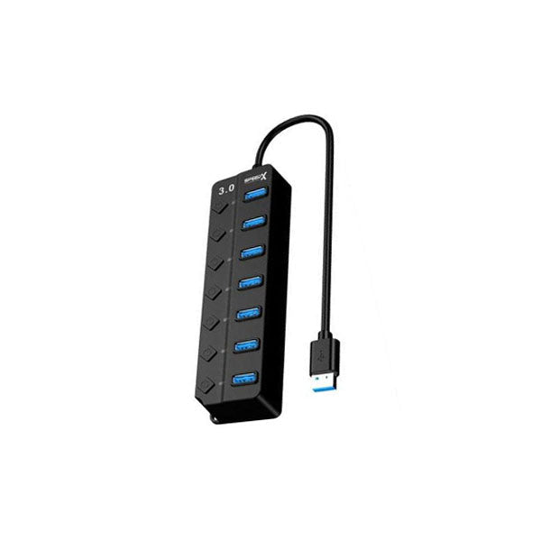Speedx SP-UHS307 7-Port USB 3.0 Expander Hub with Independent Switches