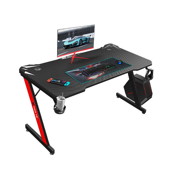 Xtrike Me DK-02 Ergonomic Gaming Desk (Z-Shaped Legs, Black)