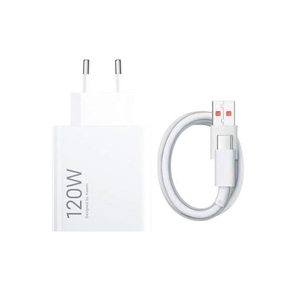 Xiaomi 120w EU Plug QC3.0 Fast Quick Turbo Charger With Cable