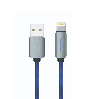 LogiLink USB To Lightning Nylon Fast Charging Data Cable 1m Blue (1 Year Warranty)