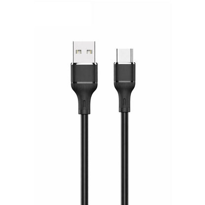 LogiLink USB To Type-C Silicone Fast Charging Data Cable 1m Black (1 Year Warranty)