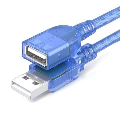 USB 2.0 Extension Cable, Crystal Blue – 1.5m