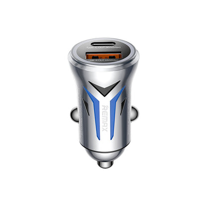 Remax CC06 36W Dual-Port Zinc Alloy Fast Car Charger With LED Light